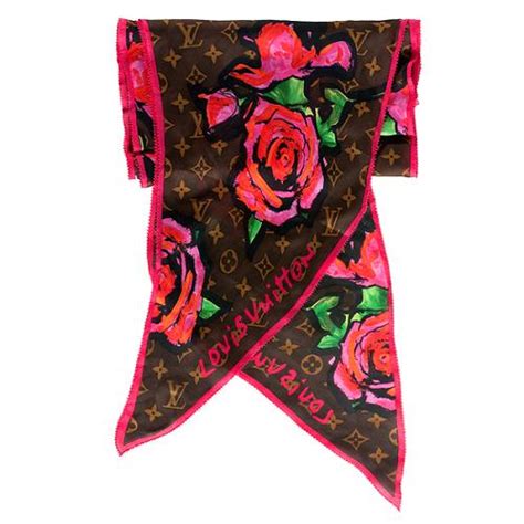 louis vuitton roses silk scarf|louis vuitton silk scarf price.